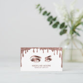 Druppelende Glitter Make-up Artist Wenkbrauw Ogen  Visitekaartje (Staand voorkant)