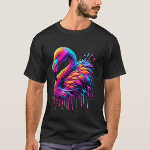Druppelende Kunst Flamingo Flamingo's T-shirt