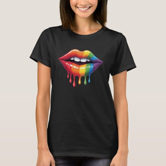 Druppelende Lippen T-shirt (Voorkant)