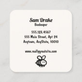 Druppelende Raw Honey Bold Typografie Vierkante Visitekaartje (Achterkant)