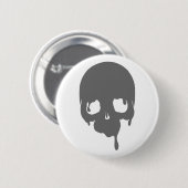  druppelende schedel ronde button 5,7 cm (Voorkant /achterkant)