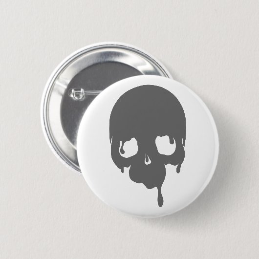 druppelende schedel ronde button 5,7 cm (Voorkant /achterkant)