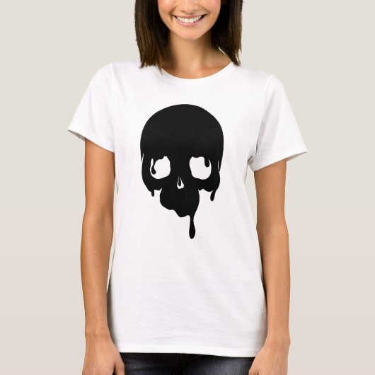 druppelende schedel t-shirt (Voorkant)