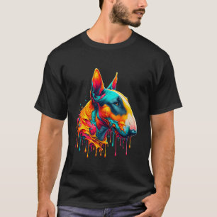 Druppelende verf Art Bull Terrier T-shirt