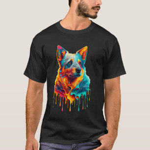 Druppelende verf kunst Australische veedrijvershon T-shirt