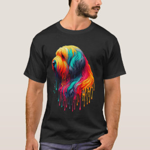 Druppelende verf kunst Briard Briards Berger de Br T-shirt
