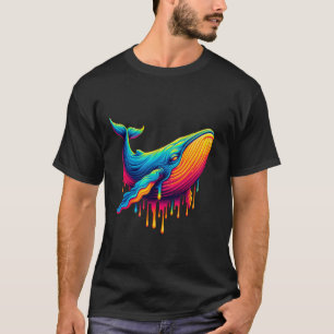 Druppelende verf kunst Bultrugwalvis Bultrugwalvis T-shirt