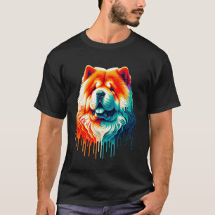 Druppelende verf kunst Chow Chow T-shirt