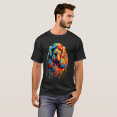 Druppelende verf kunst Engelse Cocker Spaniel Span T-shirt (Voorkant volledig)