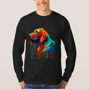 Druppelende verf kunst Rhodesische Ridgeback Ridge T-shirt