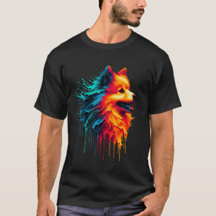 Druppelende verf kunst Schipperke Schipperkes T-shirt
