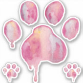 Druppelende verf poot print sticker (Voorkant)