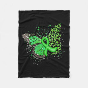 Druppelende vlinder groen lint nierziekte AWA Fleece Deken