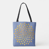 Druppels Gold Sparkles Mandala Over Print Bag Draagtas (Achterkant)