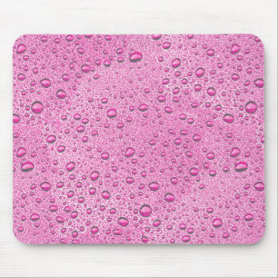 Druppels voor warm roze water muismat