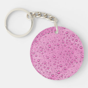 Druppels voor warm roze water sleutelhanger
