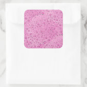 Druppels voor warm roze water vierkante sticker (Tas)