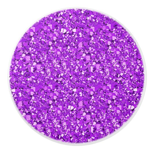 Druzy crystal - amethyst paars keramische knop (Voorkant)