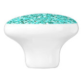 Druzy crystal - aquamarine keramische knop (Zijkant)