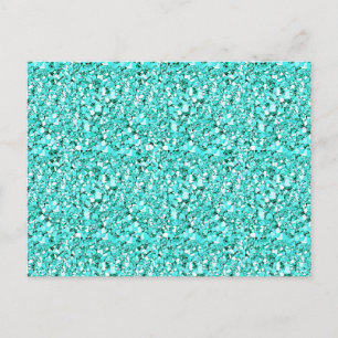 Druzy crystal - aquamarineblauw briefkaart