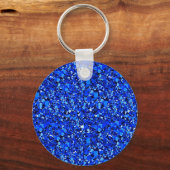 Druzy crystal - Sapphire blue Sleutelhanger (Voorkant)