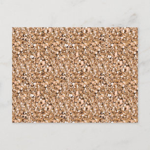 Druzy kristal - roos goudkleur briefkaart
