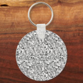 Druzy kristal - witte goudkleur sleutelhanger (Voorkant)