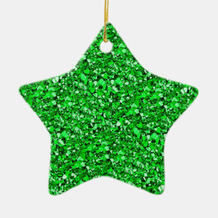 Druzy kwarts kristallen - smaragdgroen keramisch ornament