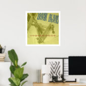 DRVNK INJVNS - POSTER autochtone 24"x 24" (Bureau à domicile)