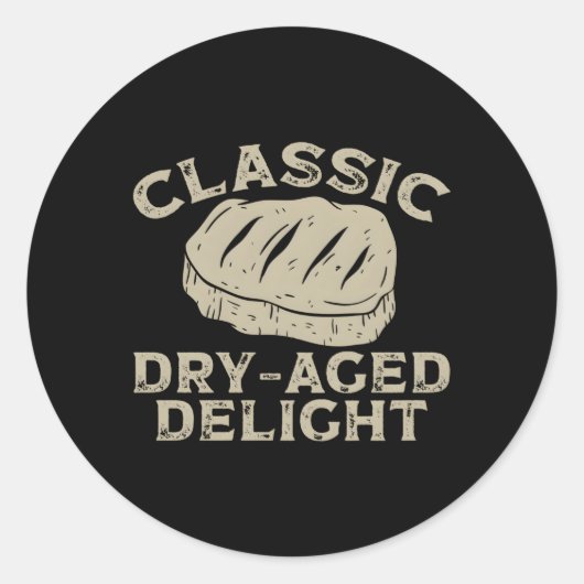 Dry-Aged Delights Backprint Dry-Aged Ronde Sticker (Voorkant)