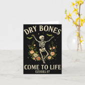 Dry Bones Come To Life Dancing Floral Skeleton Kaart (Gele Bloem)