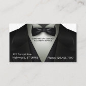 Dry Cleaner Laundry Service Tuxedo Visitekaartje (Voorkant)