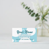 Dry cleaning laundry service laundromat visitekaartje (Staand voorkant)