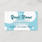 Dry cleaning laundry service laundromat visitekaartje (Voorkant)
