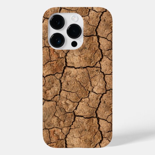 Dry Cracked Earth Texture iPhone Case (Achterkant)