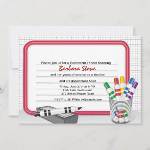 Dry Erase Board Retirement Uitnodiging