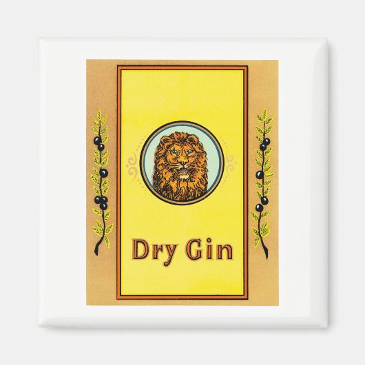 Dry Gin Lion Magneet (Voorkant)