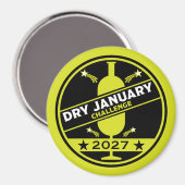 Dry January Challenge-aanmoediging Magneet (Voorkant / Achterkant)