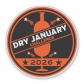 Dry January Challenge-aanmoediging Sticker (Voorkant)