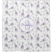 Dry Lavender Flower Bundles Monogram Douchegordijn (Voorkant)