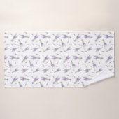 Dry Lavender Flower Bundles Paars Bow Pattern Badhanddoek (Badhanddoek)
