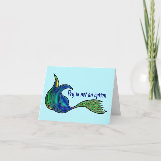 Dry n'est pas une option vert vif sur une carte de (Devant)