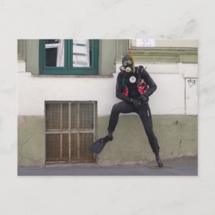 Dry Scuba Diver Briefkaart