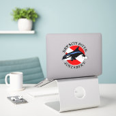 Dry Suit Diver (rd) Sticker (Laptop op bureau)