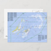 Dry Tortugas Map Briefkaart (Voorkant / Achterkant)