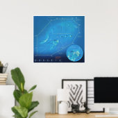 Dry Tortugas map poster (Thuiskantoor)