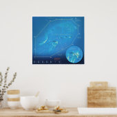 Dry Tortugas map poster (Keuken)