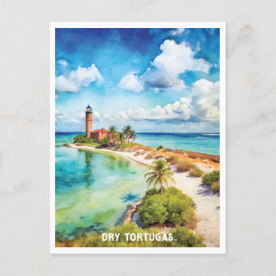 Dry Tortugas National Park Waterverf Schilderij Briefkaart