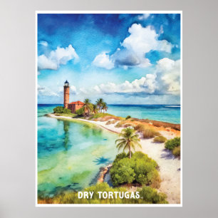 Dry Tortugas National Park Waterverf Schilderij Poster