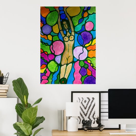 Dryad (hout nimf) Moderne kunst Poster (Thuiskantoor)